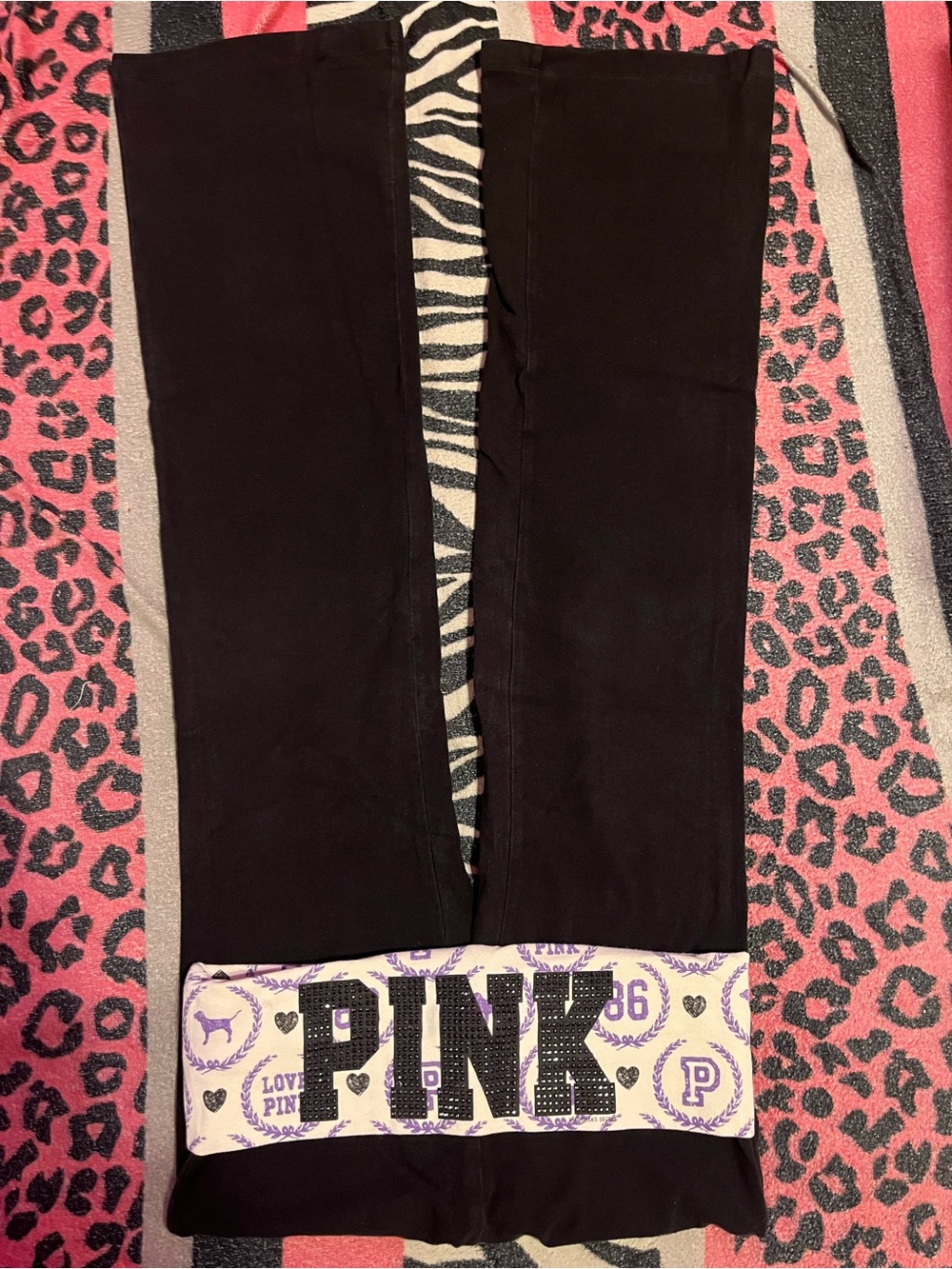 Vintage PINK Victoria's Secret foldover leggings